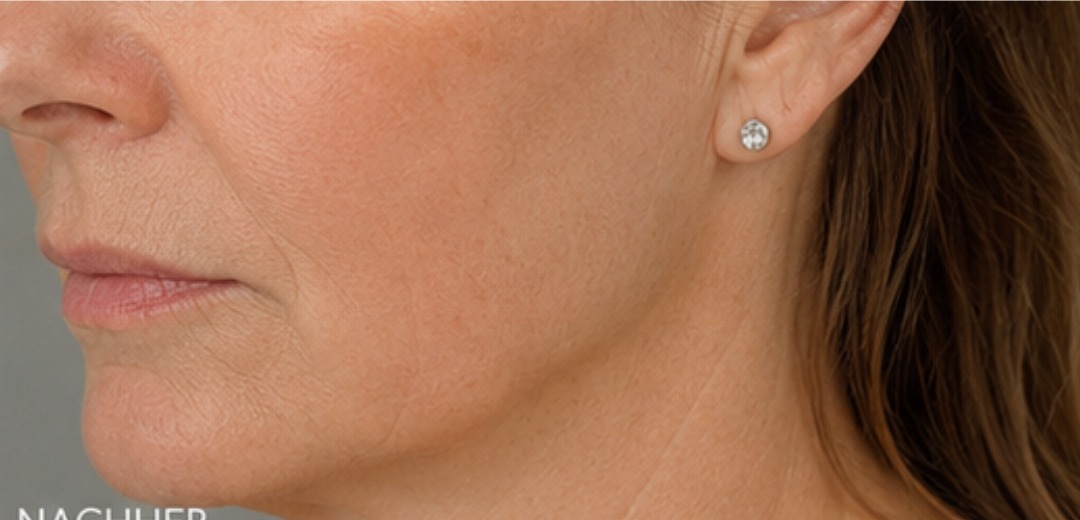 Kinn- und Jawline-Profil nach der Behandlung mit klarerer Konturlinie